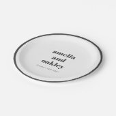 Fett Minimalistische Schwarz-weiße Retro Custom We Pappteller (Schrägansicht)