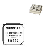 Fett Minimalistische Typografie-Rücksendeadresse Gummistempel (Stempel)