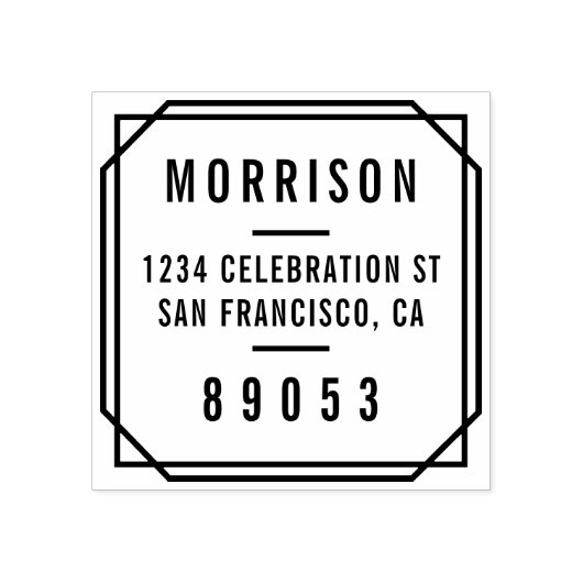 Fett Minimalistische Typografie-Rücksendeadresse Gummistempel (Prägung)