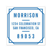 Fett Minimalistische Typografie-Rücksendeadresse Permastempel (Design)