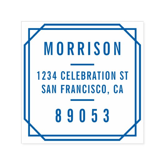 Fett Minimalistische Typografie-Rücksendeadresse Permastempel (Design)