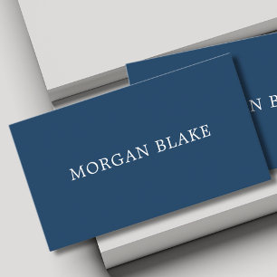 Fett Minimalistischer Berater Networking Blau Weiß Visitenkarte