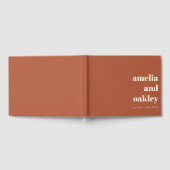 Fett Minimalistischer Rostfall Retro Custom Weddin Gästebuch (Voll)