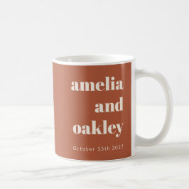 Fett Minimalistischer Rostfall Retro Custom Weddin Kaffeetasse