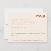 Fett Minimalistischer Rostfall Retro Custom Weddin RSVP Karte (Vorderseite)