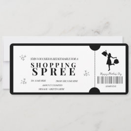 Fett Minimalistischer Shopping Spree Voucher Einladung