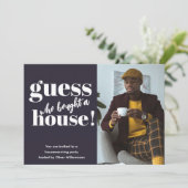 Fett Minimalistisches Foto Housewarming Party lade (Stehend Vorderseite)