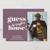 Fett Minimalistisches Foto Housewarming Party lade (Vorne/Hinten)