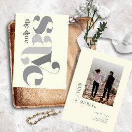 Fett Minimalistisches Foto Vintag Butternut Save The Date