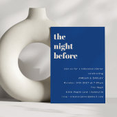 Fett Minimalistisches Französisch Blue Probe Dinne Einladung