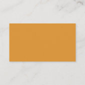 Fett Minimalistisches Retro Orange Visitenkarte (Rückseite)