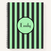 Fett Minze Grün & Black Stripe Bullet Journal Notizblock (Vorderseite)