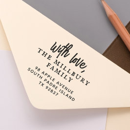 Fett mit Liebe benutzerdefinierter Familienname Rü Permastempel