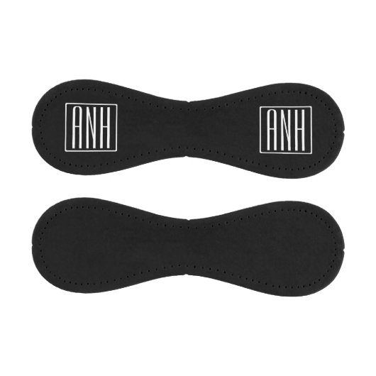 Fett Modern 3 Initialen Monogramm | Schwarz weiß Baseball (Paneele)