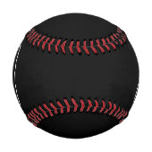 Fett Modern 3 Initialen Monogramm | Schwarz weiß Baseball (Vorderseite)