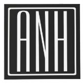 Fett Modern 3 Initialen Monogramm | Schwarz weiß Würfel (Vorderseite)