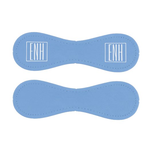 Fett Modern 3 Initialen Monogramm | Soft Blue Baseball (Paneele)