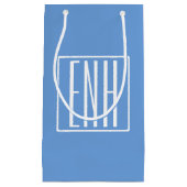 Fett Modern 3 Initialen Monogramm | Soft Blue Kleine Geschenktüte (Vorderseite)