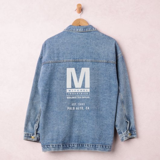 Fett Modern Business Monogram Logo Jeansjacke (Hangar)