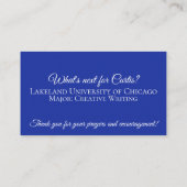 Fett modern, farbzeitgemäß telefonnummerkarte (Rückseite)