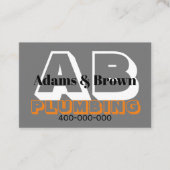 fett modern für Klempner oder andere Berufe grau Visitenkarte (Vorderseite)