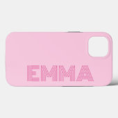 Fett Modern Girl Pink Monogram Name Case-Mate iPhone Hülle (Rückseite (Horizontal))
