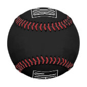 Fett & Modern Ihr Name oder Wort | Weiß auf Schwar Baseball (Rückseite)