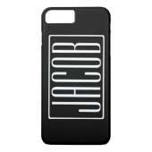 Fett & Modern Ihr Name oder Wort | Weiß auf Schwar Case-Mate iPhone Hülle (Rückseite)