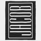 Fett & Modern Ihr Name oder Wort | Weiß auf Schwar Fleecedecke (Vorderseite)