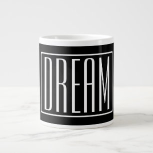 Fett & Modern Ihr Name oder Wort Weiß auf Schwar Jumbo-Tasse
