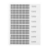 Fett Modern Karierte Urlaubsadresse (Bogen)