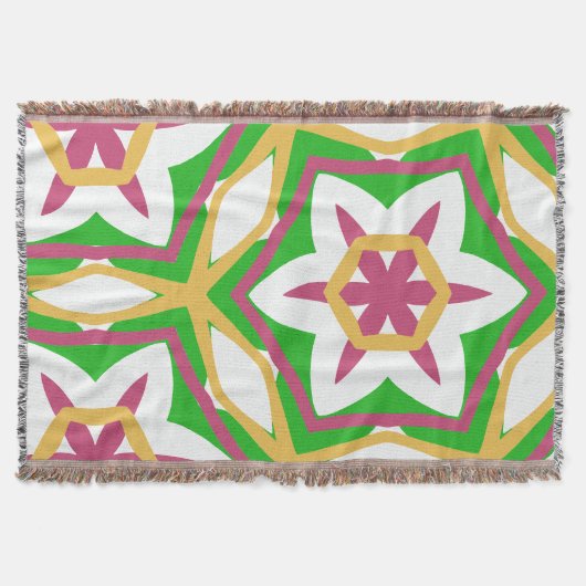 Fett Modern rosa gelb grün Decke (Vorderseite)