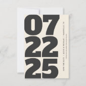 Fett modern Save the Date mit Foto Einladung (Vorderseite)