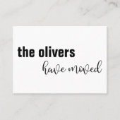 Fett, modern Schwarz und Weiß beim Adresskartenwec Visitenkarte (Vorderseite)