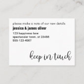 Fett, modern Schwarz und Weiß beim Adresskartenwec Visitenkarte (Rückseite)