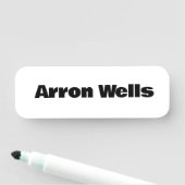 Fett modern schwarz und weiß namensschild (Beispiel)