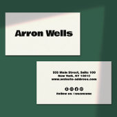 Fett modern schwarz und weiß visitenkarte