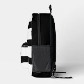 Fett modern Schwarz-weiß gestreift | INDIVIDUELLE  Bedruckter Rucksack (Rechts)