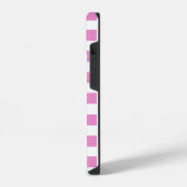 Fett Modern Simple Lila Stripe Initial Monogram iPhone Hülle (Linke Seite)