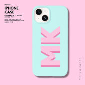 Fett Modern Simple Pink Initial Monogram Case-Mate iPhone Hülle