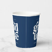 Fett Modern Type Blue Graduation Party Pappbecher (Rechts)