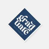 Fett Modern Type Blue Graduation Party Serviette (Ecke)