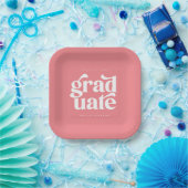 Fett Moderne Blush Pink Graduierungsparty Pappteller (Party)