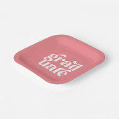 Fett Moderne Blush Pink Graduierungsparty Pappteller (Gewinkelt)