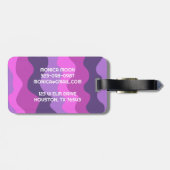 Fett Moderne, einfache Strickwellen Rosa Lila KUST Gepäckanhänger (Rückseite horizontal)