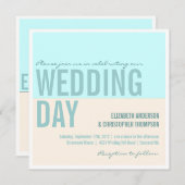 Fett Moderne Einladungen für Hochzeitsarbeiten (Vorne/Hinten)