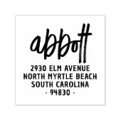 Fett moderne handgeschriebene Familienname-Rücksen Permastempel (Design)