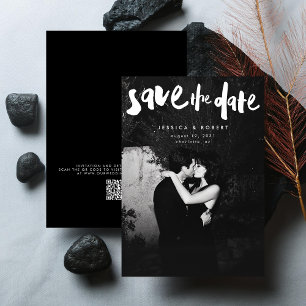 Fett Moderne Kursive Schrift Foto-Hochzeit Save The Date