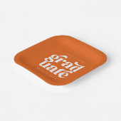Fett Moderne Orange Graduation Party Pappteller (Gewinkelt)