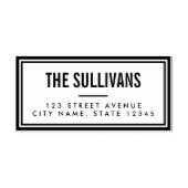 Fett Moderne Personalisierte Gummi-Briefmarke Permastempel (Design)